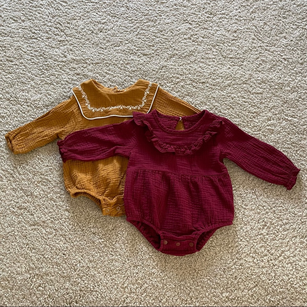 2 Long-sleeved bodysuit 12-18M
